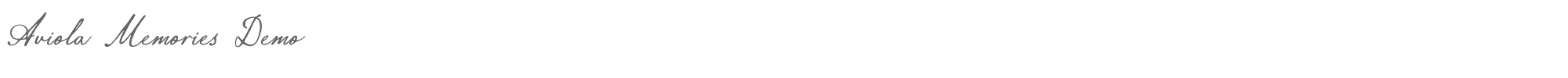 Sample characters Aviola Memories Font